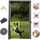 thumbnail image 1 of Mosquitera Magnética para Puertas,Cortina Malla,Junta magnética de arriba a abajo con cierre automático,con Nylon Tiras de Almacenamiento en los Lados,Cinta Sin Taladros (negro, 210×120cm), 1 of 8