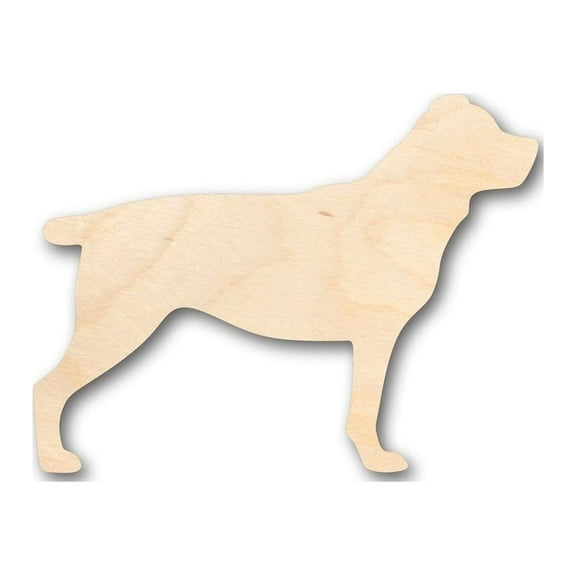 Unfinished Wood Rottweiler Dog Shape - Animal - Pet - Craft - up to 46" DIY 20" / 1/8"