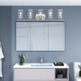 thumbnail image 3 of Livex Lighting Lawrenceville 5 Light Bath Vanity Light in Nickel, 3 of 13