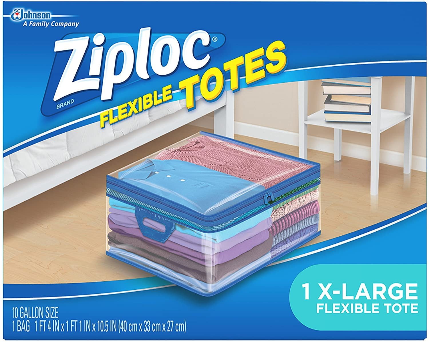 Ziploc Storage Bags for Clothes, Flexible Totes for Easy and