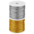 thumbnail image 1 of Unique Bargains Total 44yard Metallic Cord Set, 2Rolls 0.8mm Dia Ornament String, Gold,Silver, 1 of 5