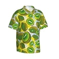 thumbnail image 2 of Bixox Men's Hawaiian Shirts Men's Watercolor Kiwi Fruits Summer Print Short-Sleeve Shirt-XX-Large, 2 of 8