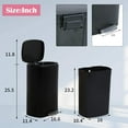 thumbnail image 4 of Dkeli Step Trash Can 13 Gallon Bathroom Trash Can Stainless Steel Kitchen Garbage Can with Foot Pedal & Liner for Kitchen, Bathroom, Office, Black, 4 of 7