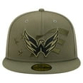 thumbnail image 2 of Men's New Era  Olive Washington Capitals Military Appreciation Flag 59FIFTY Fitted Hat, 2 of 5