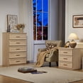 thumbnail image 5 of Joaxswe 5-Drawer Dresser for Bedroom Set 2, Natural Wood Chest of Drawers, Vertical Organizer, Accent Storage Cabinet for Closet, Living Room,Hallway, 5 of 12