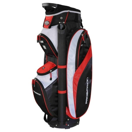 Prosimmon Tour 14 Way Cart Golf Bag Black/Red (Best Light Golf Bags)
