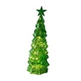 thumbnail image 2 of Figura de de Navidad de cristal, adorno navideño, artesanía artística con luz, decoración navideña, lámpara de noche para repisa del S, 2 of 8