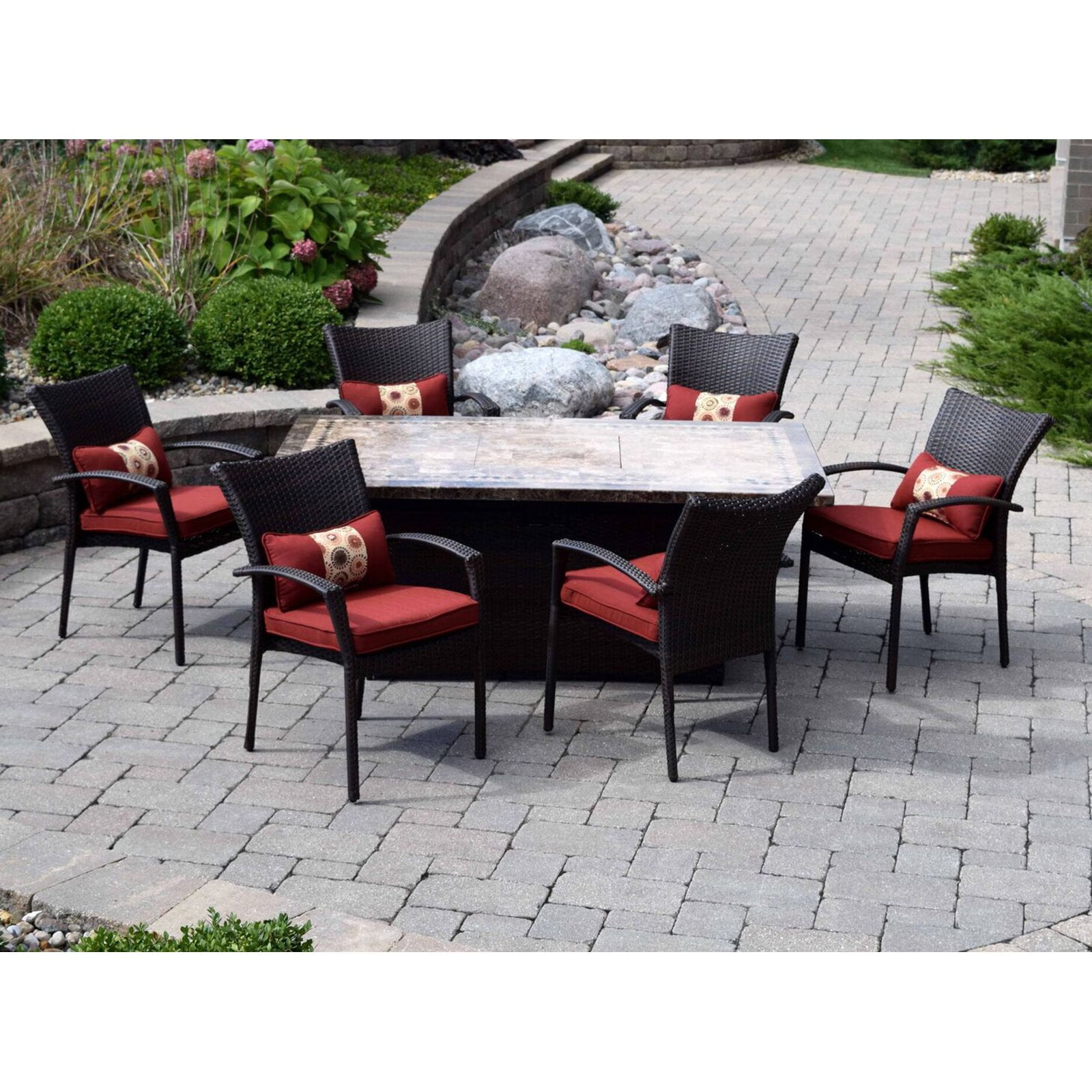 Outdoor Innovations South Beach Wicker Firepit Chat Set by Xinyue International LLC