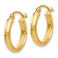 thumbnail image 2 of Boucles d'Oreilles Créoles Rondes en Or Jaune 14 K, 2 of 8