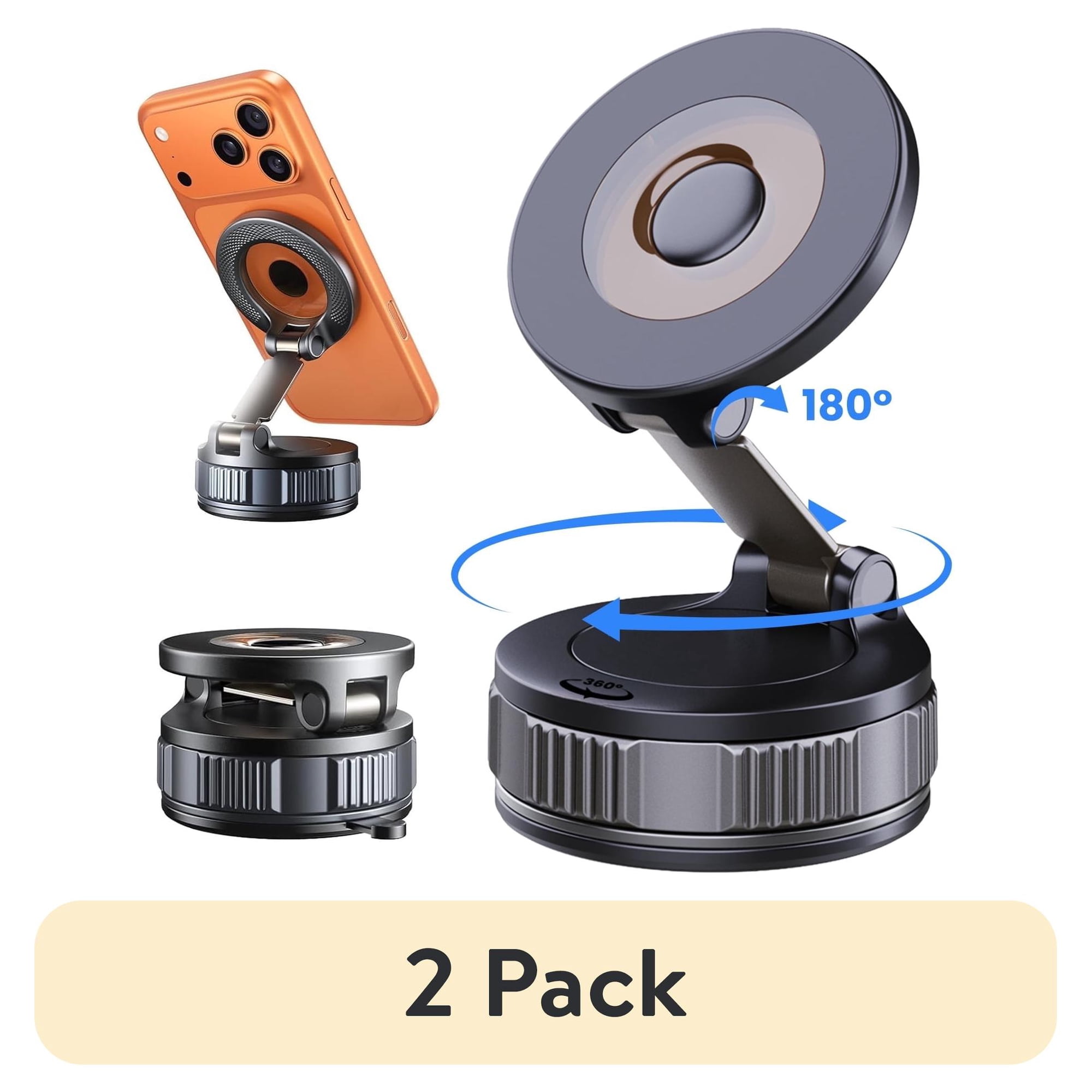 (2 pack) Phone Holders for Your Car - ETEPEHI Mag-Safe Car Mount - 360° Adjustable Phone Mount for Your Car Compatible for iPhone 17 Pro Max 16 15 14 13 12 Air Plus, Car Essentials Accessories