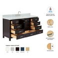 thumbnail image 3 of Ariel Cambridge 67 Inch Single Rectangle Sink Vanity With Carrara White Marble Countertop With 1.5 Edge In Espresso, 3 of 10