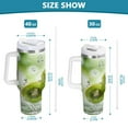 thumbnail image 3 of YAZAOO Tumbler 40oz Insulated Stainless Creative Kiwifruit Slices Splashing Water Pattern Steel Water Bottles, 3 of 9