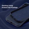 thumbnail image 3 of Genuine Leather Case for iPhone 16 Pro Max (6.9 inch),Stylish Litchi Leather case with Soft Fiber Lining,Lip Screen Protection,Compatible with MagSafe,Berry, 3 of 5