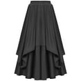 thumbnail image 2 of Vintage Skirts for Women Victorian Renaissance Tiered Long Skirts High Waisted Asymmetrical Ruffle A Line Skirt, 2 of 5