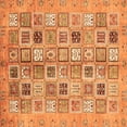 thumbnail image 1 of Ahgly Company Indoor Square Abstract Orange Modern Area Rugs, 4' Square, 1 of 4
