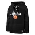 thumbnail image 2 of Men's '47 Black Atlanta Hawks 2022/23 Pregame MVP Lacer Pullover Hoodie - City Edition, 2 of 3