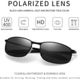 thumbnail image 2 of Gafas de sol polarizadas para hombre SUNGAIT con montura metálica UV400, 2 of 7
