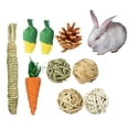 thumbnail image 4 of 9 piezas de juguetes para masticar hámster Juguetes y accesorios de materiales naturales atención Juguetes para conejillos Sunnimix bola de ejercicio de hámster, 4 of 8