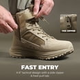 thumbnail image 6 of NORTIV 8 Men’s 8-Inch Tactical Work Boots, Lightweight Breathable Military Combat Boots with Side Zipper, Cushioned, for Hiking, Work & Motorcycle, 6 of 9