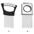 thumbnail image 4 of Stainless Onion Onion Fork Vegetables Fruit Slicer Tomato Cutter Cutting Safe Aid Holder Kitchen Accessories Tools  Style two, 4 of 9