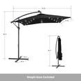 thumbnail image 3 of ACEGOSES 8.2x8.2ft LED Square Outdoor Patio Canopy Offset Umbrellas for Villa Gardens, Lawns and Yard,Black, 3 of 9