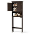 thumbnail image 5 of Asofer Over the Toilet Storage Cabinet, Adjustable Sturdy Shelf and 2 Wood Doors, for Bathroom, Dark Brown, 5 of 9