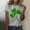 Grey, variant on Baqcunre T Shirts for Women,Casual St. Patrick's Day Print Top Short Sleeve Round Neck T-shirt Top,St. Patrick's Day Shirts for Women Womens Tops,Graphic Tees for Women Green S-XXL