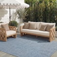 thumbnail image 3 of Safavieh Courtyard Finnian Solid Indoor/Outdoor Area Rug, Navy/Gray, 6'7" x 9'6", 3 of 16