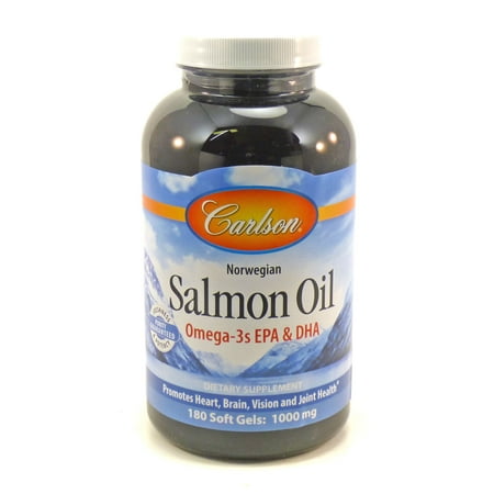 Douglas Labs 180 Tablets - Carlson Labs Norwegian Salmon Oil Softgels, 1000 Mg, 180 Ct