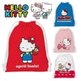 thumbnail image 2 of HelloKitty-Bolsa de almacenamiento con cordón Kawaii para mujer y niña, bolso plegable portátil con estampado de dibujos animados, a prueba de agua, regalo, 2 of 4