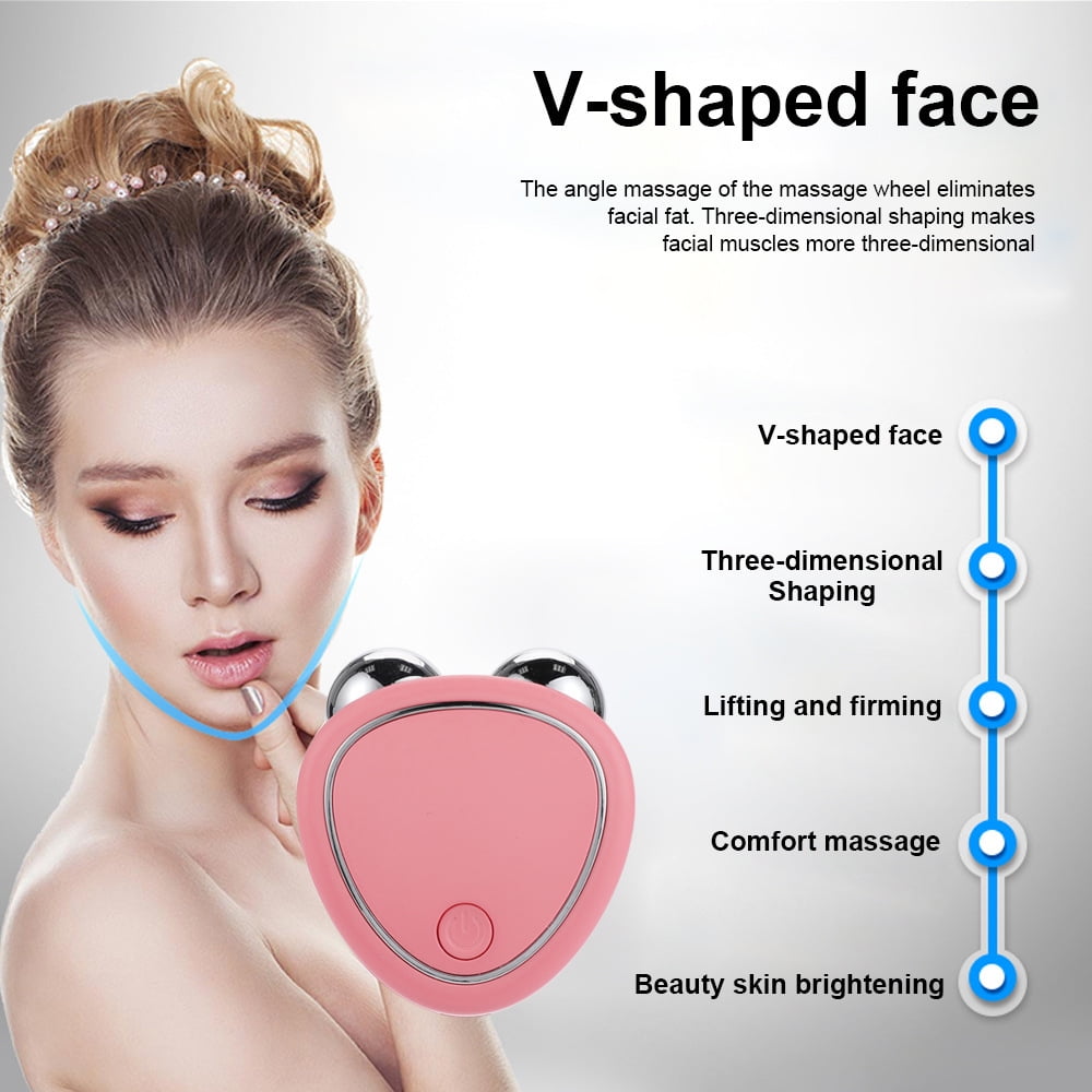 EMS Facial Massager Microcurrent Face Lift Machine Roller Skin Tightening  Rejuvenation Beauty Charging Facial Wrinkle Remover 