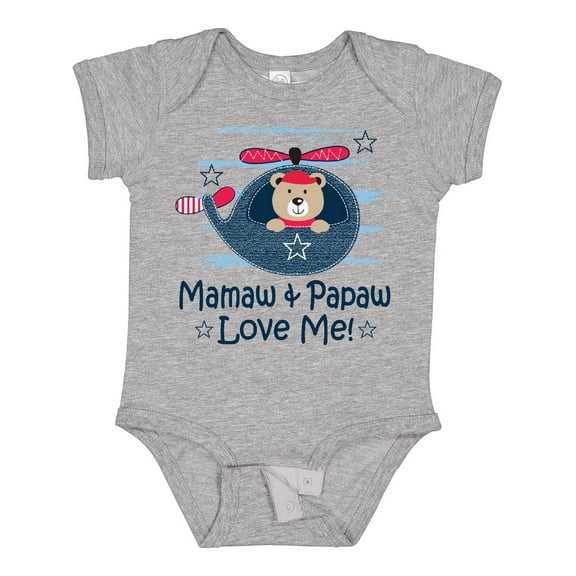 Inktastic Mamaw and Papaw Love Me Boys Baby Bodysuit