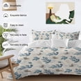 thumbnail image 4 of Blue Botanical Fall Bedding 3 Piece Duvet Cover Set Full Size, Pastoral Maple Leaf Autumn Rustic Soft Microfiber Comforter Cover with Zipper Closure & Pillowcases, Wrinkle & FadeResistant Quilt Cover, 4 of 9