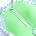 thumbnail image 4 of Xdegoge Swimsuits for Teen Girls Half Zip High Neck Boyshorts Two Piece Rash Guards Stretchy Abstract Print Modest Sun Protection Surfing Water Sports, 4 of 6
