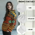 thumbnail image 6 of SCRAWLGOD Aztec Ethnic Womens Hoodies Pullover Graphic Sweaters for Women Trendy Drop Shoulder Collar Ladies Hooded Sweatshirts Soft Women Trendy Clothes Outfits Size 2XL, 6 of 7