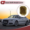 thumbnail image 2 of Cubierta de pomo de cambio de marcha única Bargains universal para automóvil SUV camión RV protector de palanca de cambios anidado de felpa verde caqui, 2 of 7