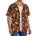thumbnail image 2 of Pofeuu Roosters Print Mens Casual Short Sleeve Shirts Beach Summer Spread Collar Pocket Tops Men's Casual Short-sleeved Shirt-XX-Large, 2 of 5