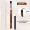 thumbnail image 6 of Square Flat Head Gel Nail Brush, Professional Wood Handle UV Gel Nail Art Brush with Cap, for Acrylic Poly Gel & Wearable Tips, Salon & Home Manicure Tool, 6 of 6