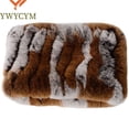 thumbnail image 2 of Bufanda de piel auténtica hecha a mano para mujer, bufanda de piel elástica tejida, diademas de piel de conejo Rex auténtica, bufandas de invierno con forma de anillo de piel natural para niñas, 2 of 5
