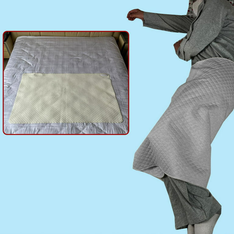 Elderly Diaper Skirt Wearable Incontinence Bed Pads Diaper Pad for Men Kids  Gray 