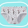 thumbnail image 2 of LIIPEE Girls Underpants Breathable Comfortable Cotton Cartoon Animal Printed Briefs Girls Casual Panties,White,1-3 Years, 2 of 3