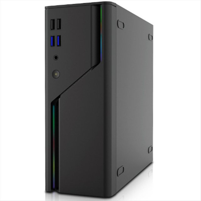 Minicomputadora de Escritorio A09R con Chasis Vacío, Panel ARGB de 5 V, Compatible con 4 USB, Fuente de Alimentación Pequeña de 1U, Placa Base ITX.
