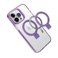 thumbnail image 4 of For Apple iPhone 11 /6.1" Transparent HQ Magnetic Ring Circle Stand with MagSafe Compatible Hybrid Dotted Edged Cover ,Xpm Phone Case [ Purple ], 4 of 5