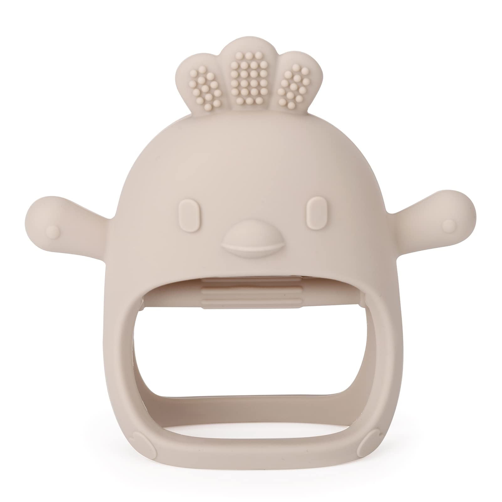 2Pcs Silicone Baby Teether Toy for Infants 3+ Months, BPA Free Anti-Drop Silicone Mitten Teething Toy for Soothing Sore Gums, Baby Chew Toys for Sucking Needs