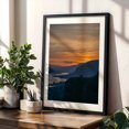 thumbnail image 4 of Gorge at Dawn - Photography Sunset Landscape Scenic Nature Mountain Silhouette Black Framed Wall Art Print 5 x 7 inches, 4 of 8