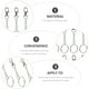 thumbnail image 2 of GOOHOCHY 60 conjuntos de broches de acero de acero inoxidable anillos de llave de bricolaje de langosta Accesorios, 2 of 7