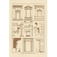 thumbnail image 2 of Buhlmann, J. 23x32 Black Ornate Wood Framed with Double Matting Museum Art Print Titled - Windows of Palazzo Non Finito, Palace and House at Rome, 2 of 4
