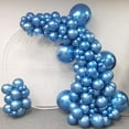 thumbnail image 2 of MOXMAY 100 Pieces Chrome Blue Balloons 18In 12In 10In 5In Different Sizes Metallic Party Balloon Kit for Birthday Halloween Christmas Wedding Baby Shower Bride Party Decoration (Chrome Blue), 2 of 3