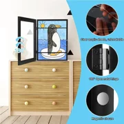 2 Pack Kids Art Frame Front Opening, A4 Artwork Frame Changeable| Hinged Wooden Frame for Picture Display, Drawing Storage
