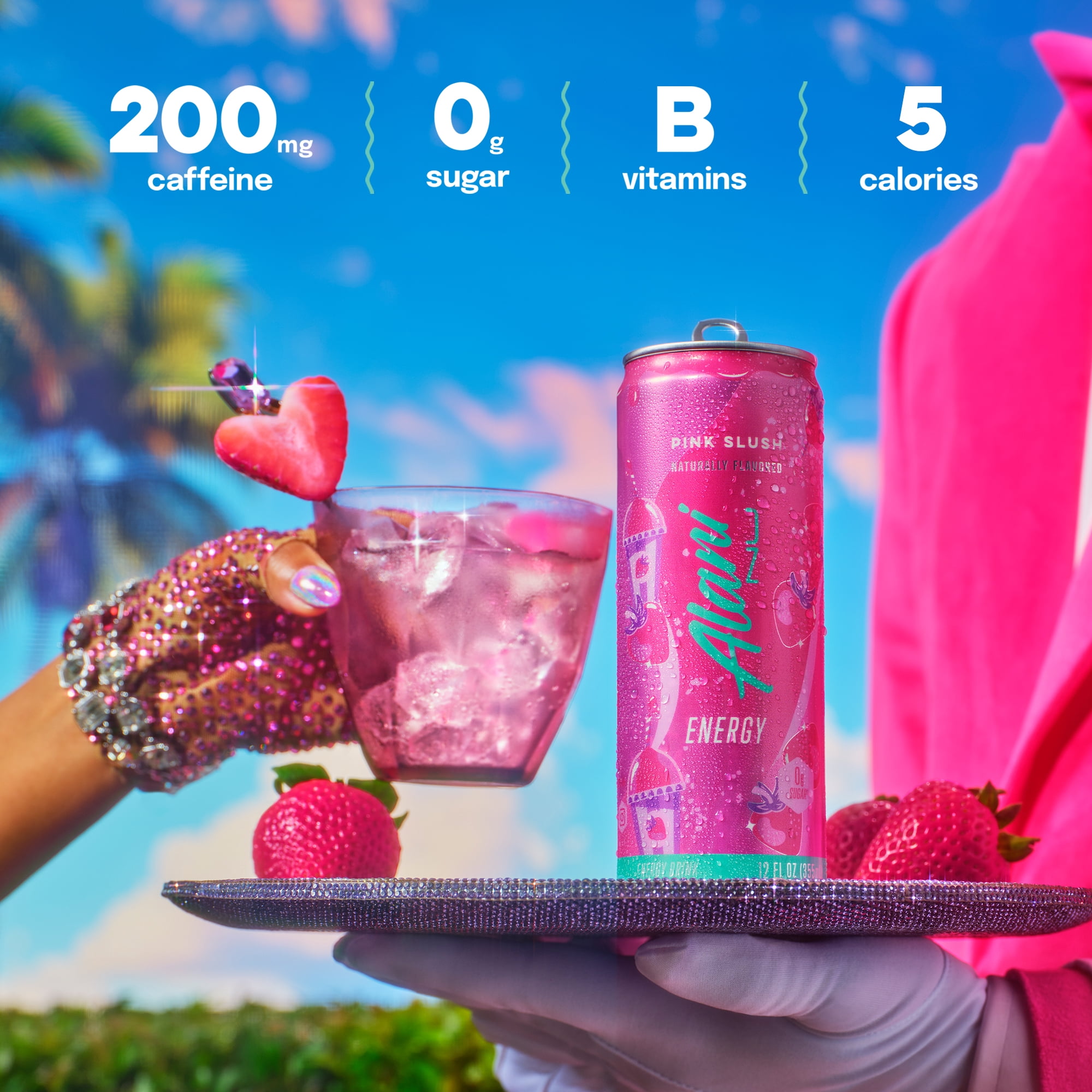 Alani Nu Sugar Free Energy Drink, Pink Slush 12oz Can (6 Pack)